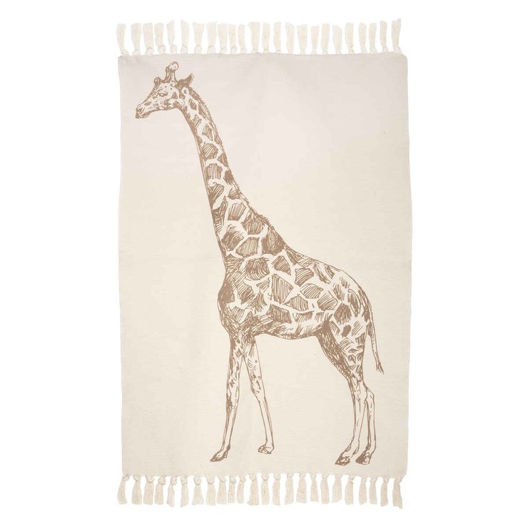TAPIS GIRAFE FRANGES D.100X150CM