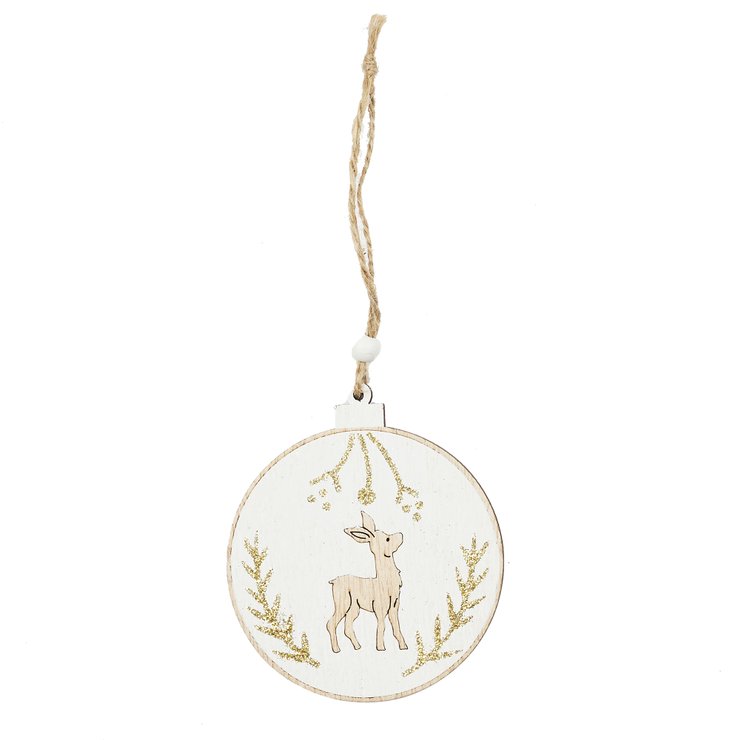 SUSPENSION RONDE EN BOIS BLANC RENNE