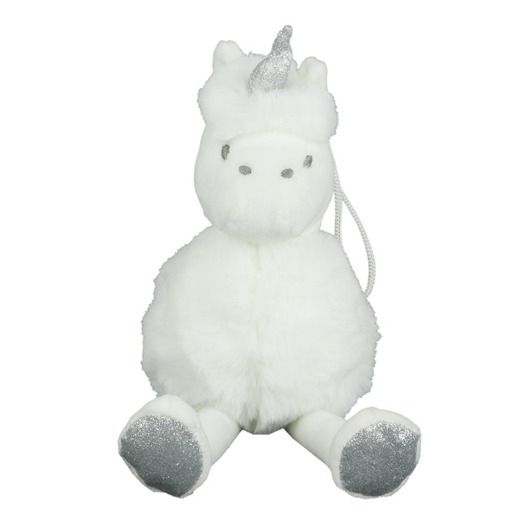 PELUCHE POMPON LICORNE 25CM