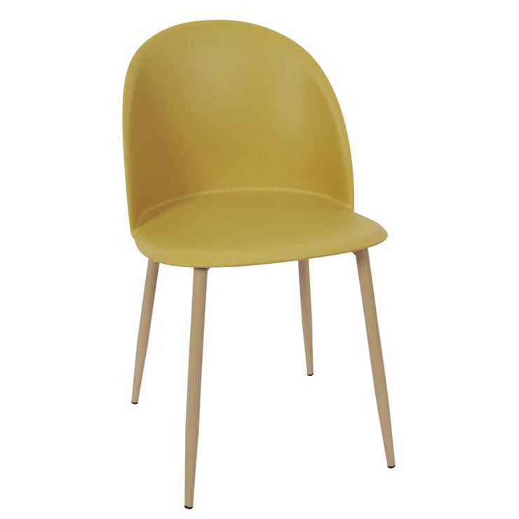 CHAISE SCANDINAVE BERGEN JAUNE MOUTARDE