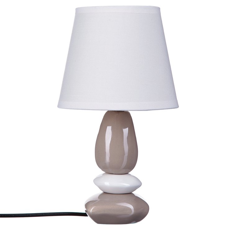 LAMPE CERAMIQUE GALET X3 H.30CM