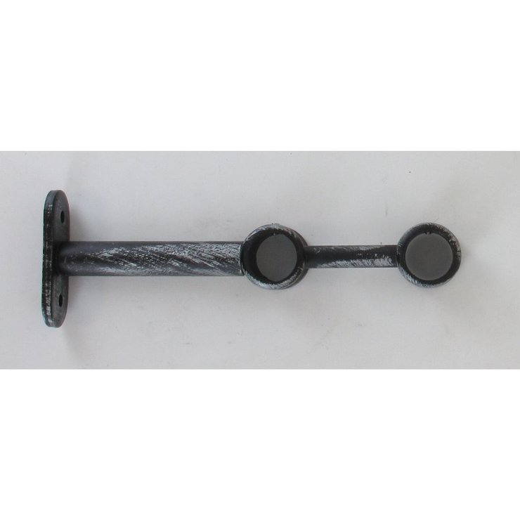 SUPPORT DOUBLE D20 150 MM X2 NOIR ARGENT