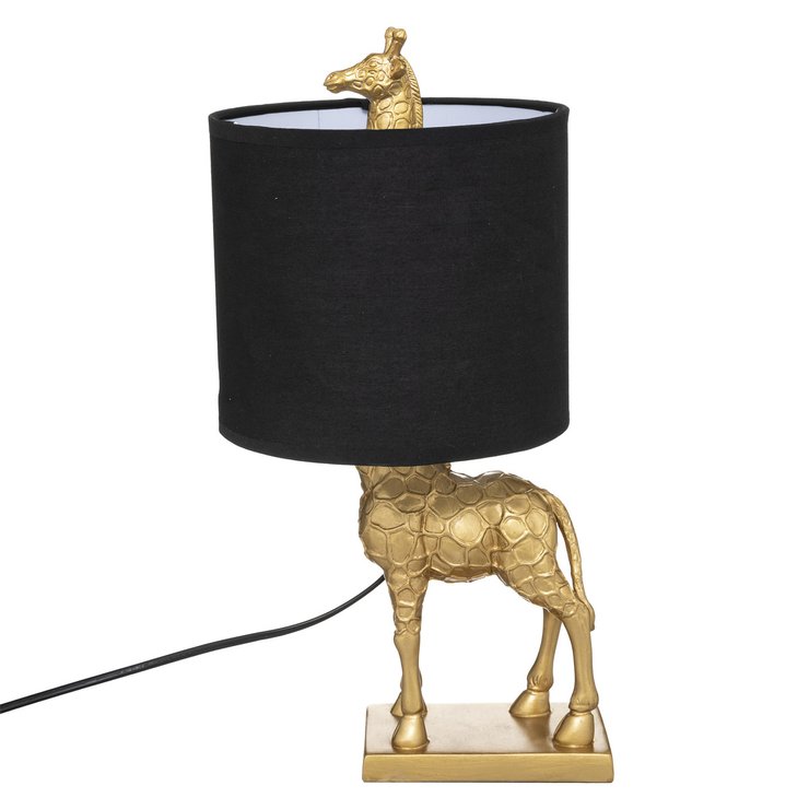 LAMPE DROITE GIRAFE DORE H.42CM