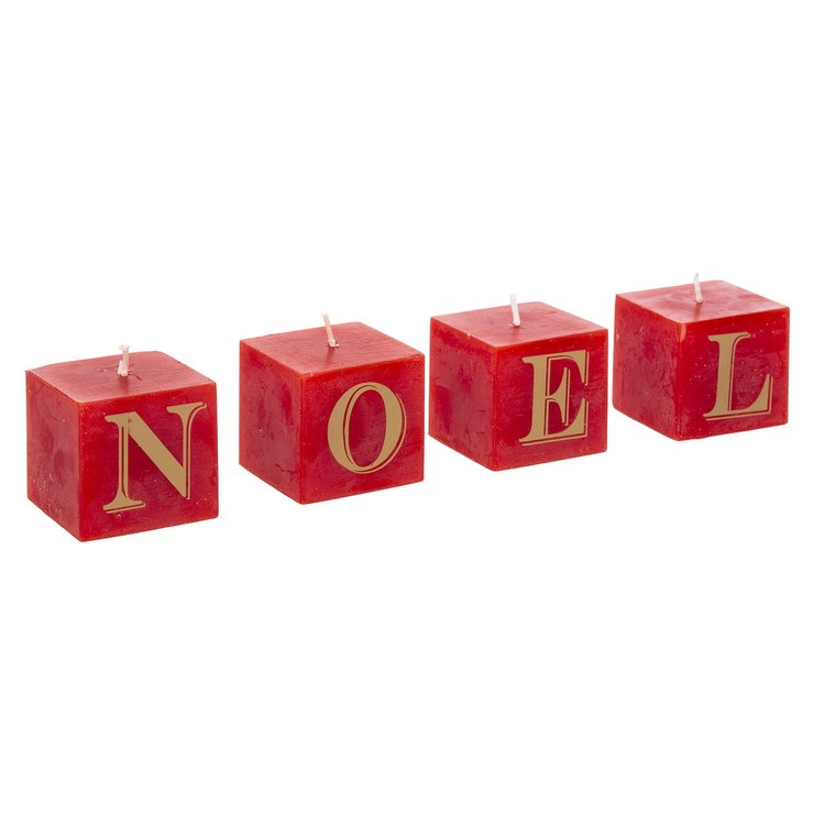 BOUGIE CUBE NOEL X4 PIECES 5CM 448G