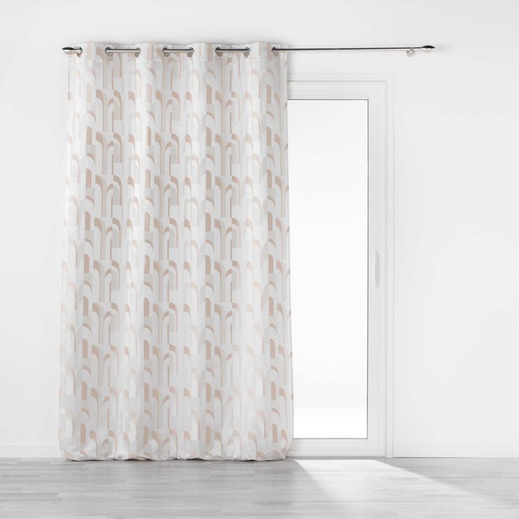 RIDEAU OEILLETS 140X260CM JACQUARD MEDICIS NATUREL