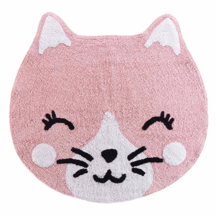 TAPIS ROND D.90CM POLYCOTON CHATON