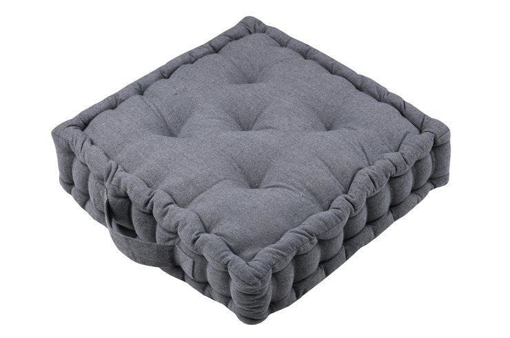 TOMORROW COUSSIN SOL 40X40CM CARBONE COTON RECYCLE