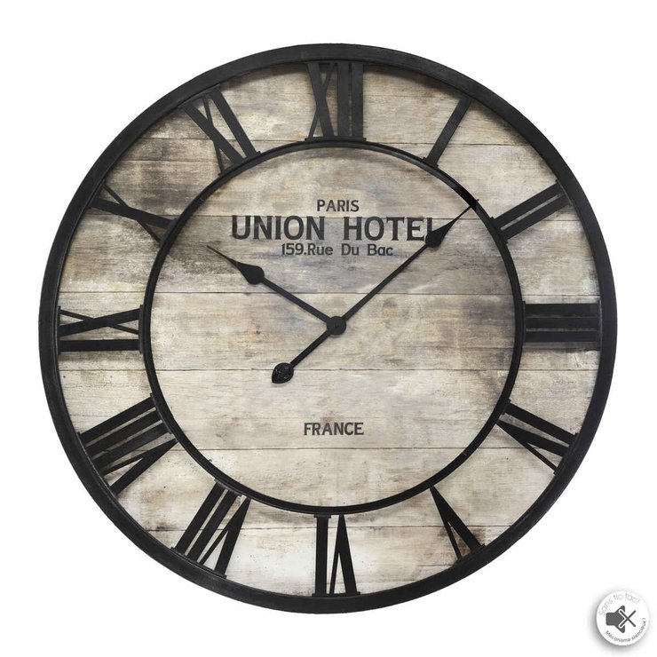 PENDULE METAL VINTAGE D.68CM