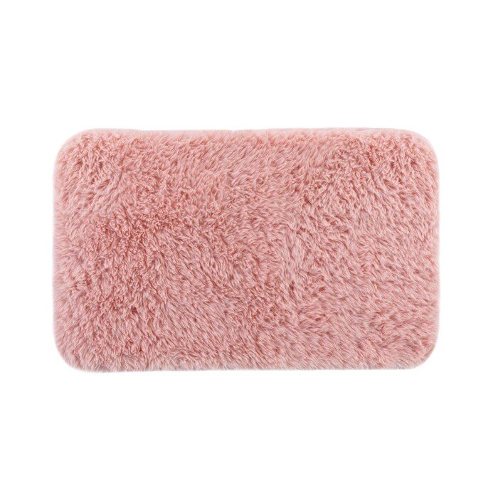 TAPIS RECTANGLE 50 X 80 CM IMITATION FOURRURE QUEENY ROSE