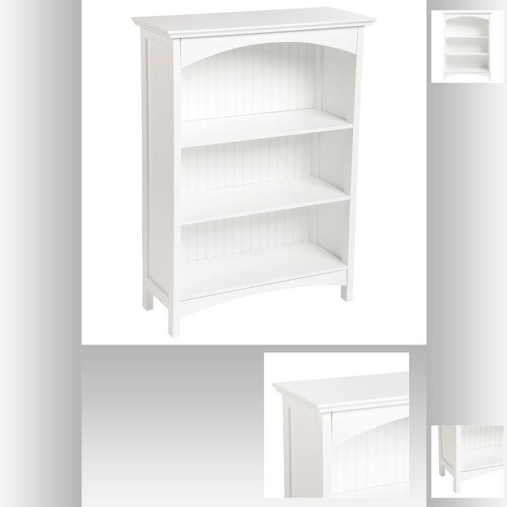 BIBLIOTHEQUE 3 ETAGES BLANC IVOIRE