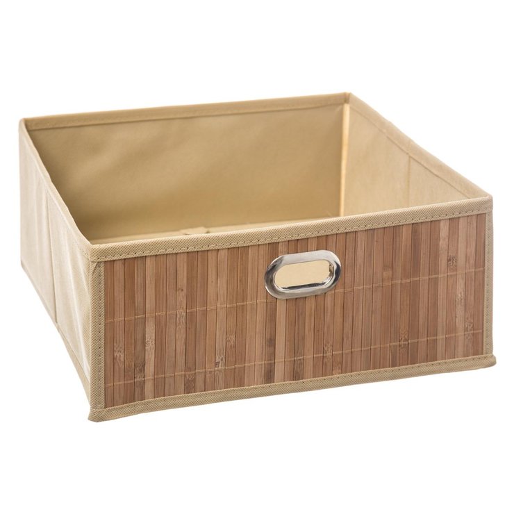 PANIER RANGEMENT BAMBOU NATUREL D.31X15CM