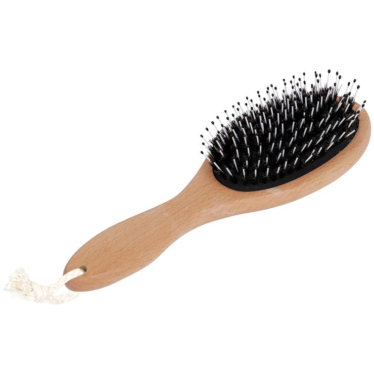 BROSSE A CHEVEUX PLATE FORME ARRONDIE BOIS