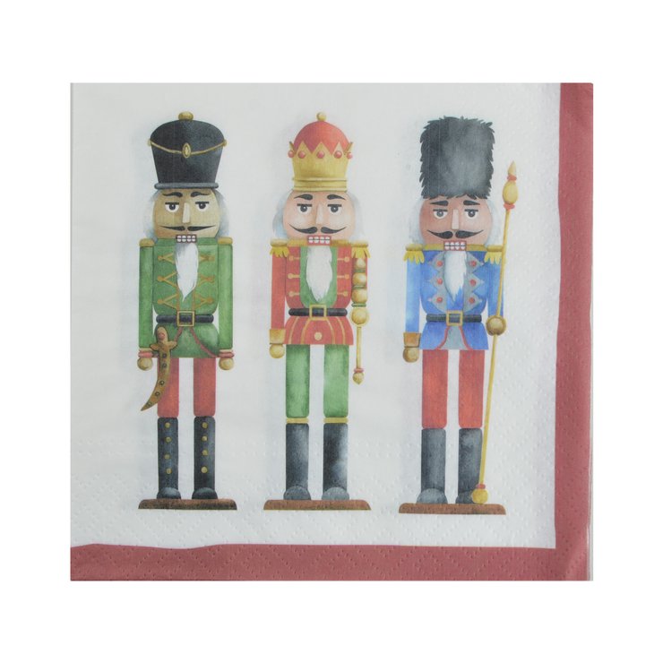 SET 20 SERVIETTES 3 PLIS 33X33CM CASSE NOISETTE