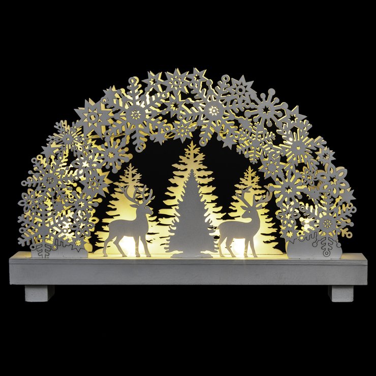 VILLAGE 8 LEDS BLANC CHAUD FIXE H.21CM