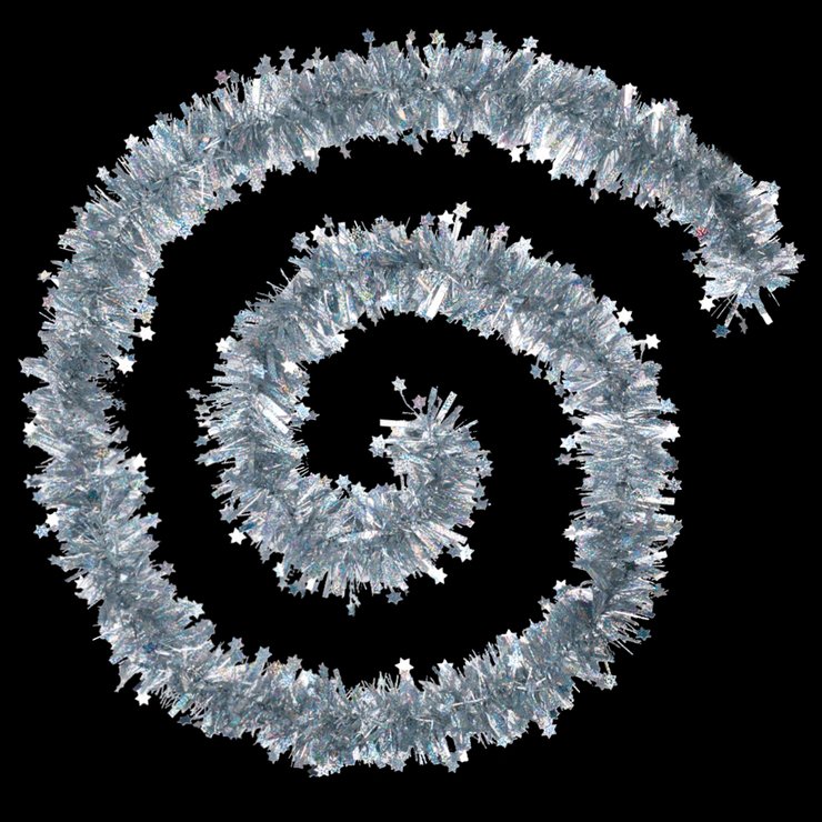 GUIRLANDE DE NOEL ETOILE LASER 100X6X2M ARGENT