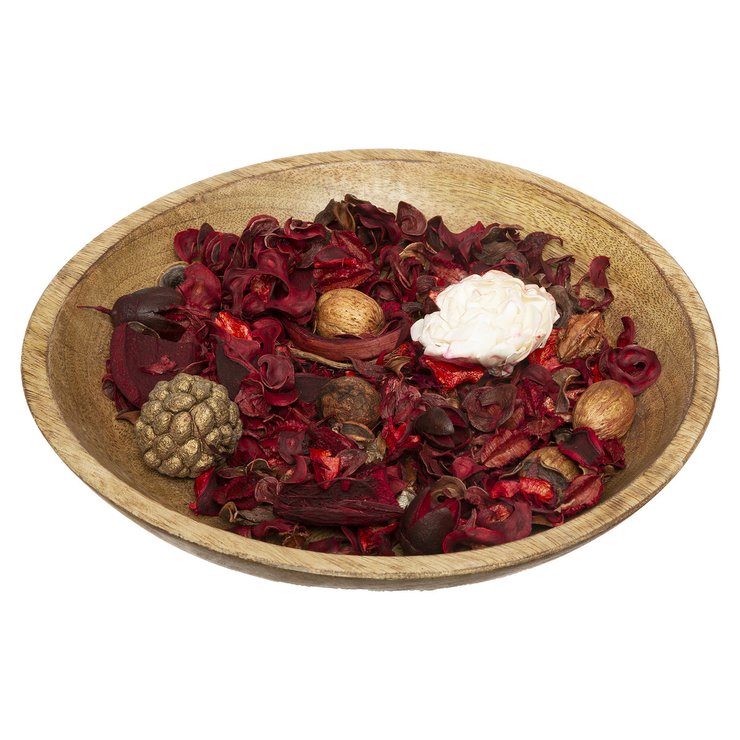 POT POURRI PLATEAU BOIS PAOLA FRUIT ROUGE 140G