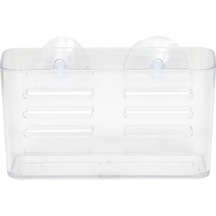 PANIER RECTANGULAIRE SUR VENTOUSES TRANSPARENT MOYEN MODELE