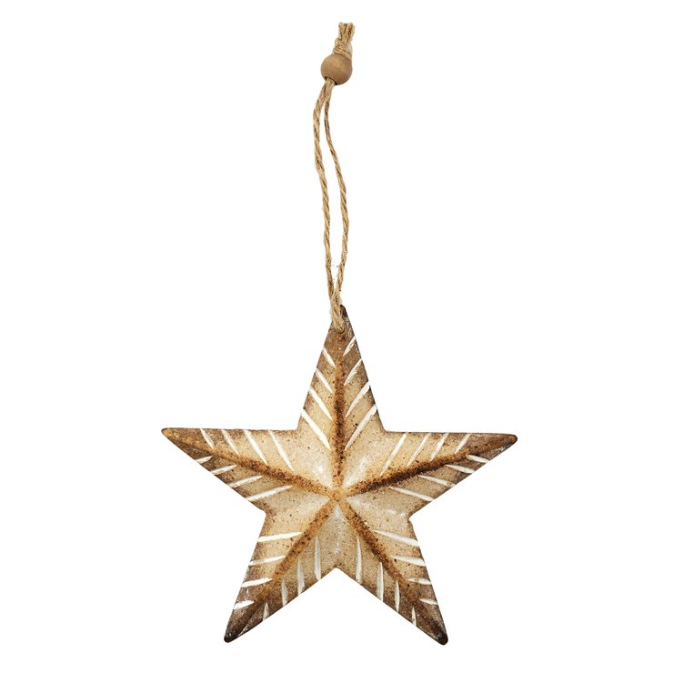 SUSPENSION ETOILE EN BOIS H21CM