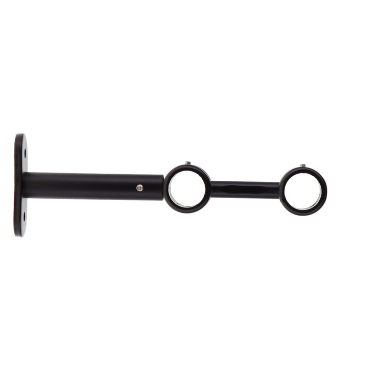 SUPPORT DOUBLE D.20CM 150MM NOIR MAT X2 PIECES