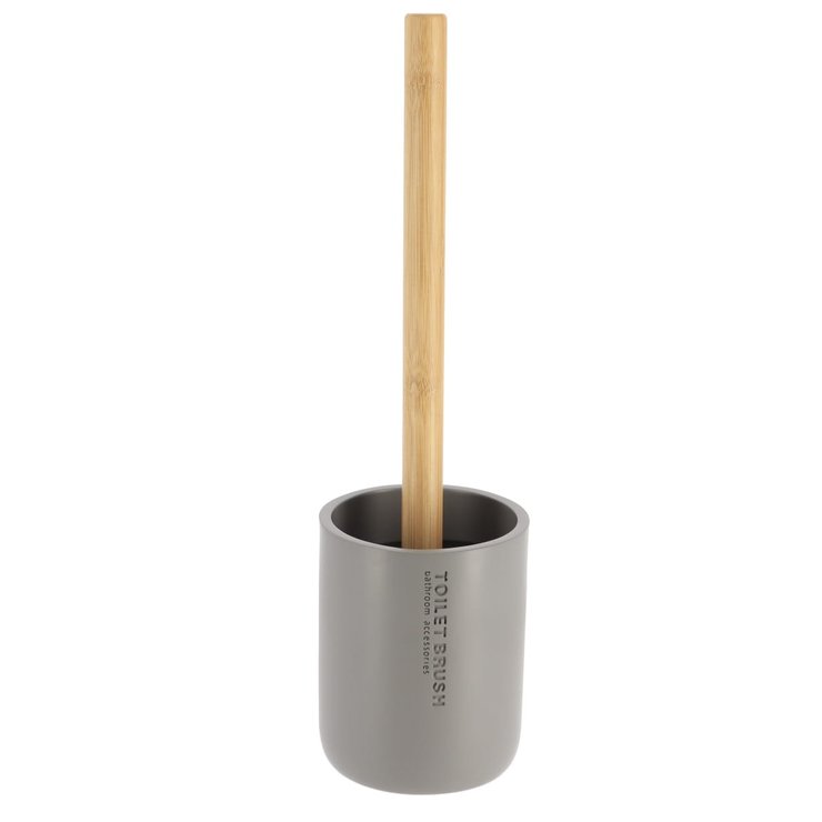 BROSSE WC POLYRESINE GRIS BAMBOU