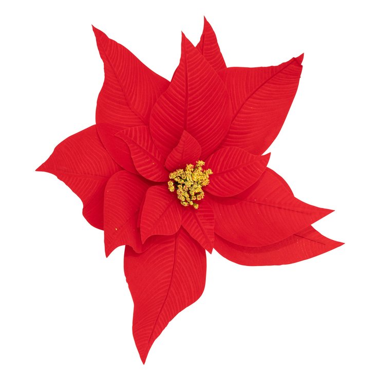 SUJET DE NOEL POINSETTIA XL ROUGE H.45CM