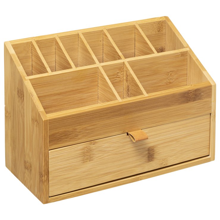 ORGANISEUR 1 TIROIR BAMBOU CUIR
