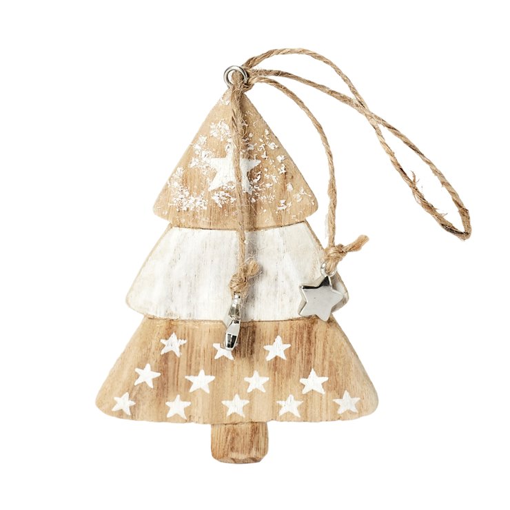 SUSPENSION CLOCHE EN BOIS ETOILEE