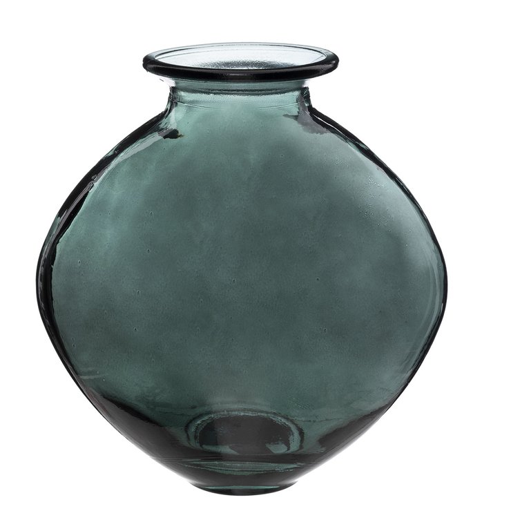 VASE VERRE RECYCLE VERT CANDY H.26CM