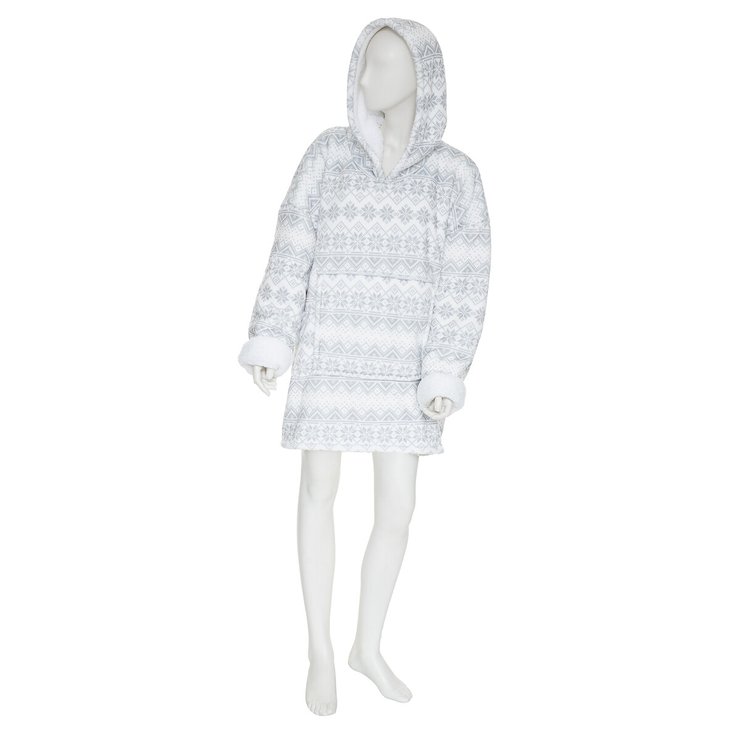 PLAID SWEAT MANCHE FLANEL IMPRIME GRIS TAILLE UNIQUE