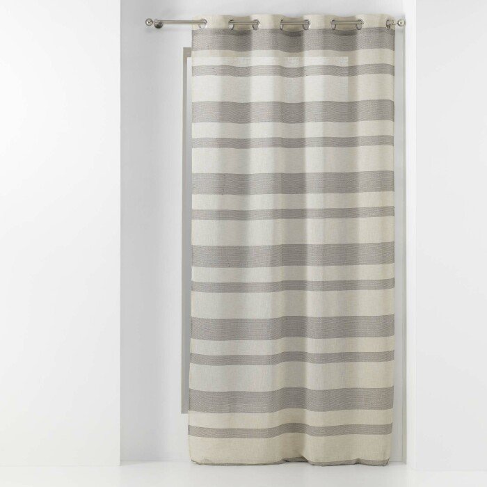 PANNEAU A OEILLETS 140X240CM TISSE BAYADERE PALERMA SABLE