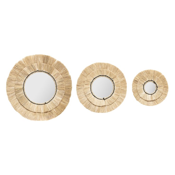 MIROIR RAPHIA ALBA X3 PIECES