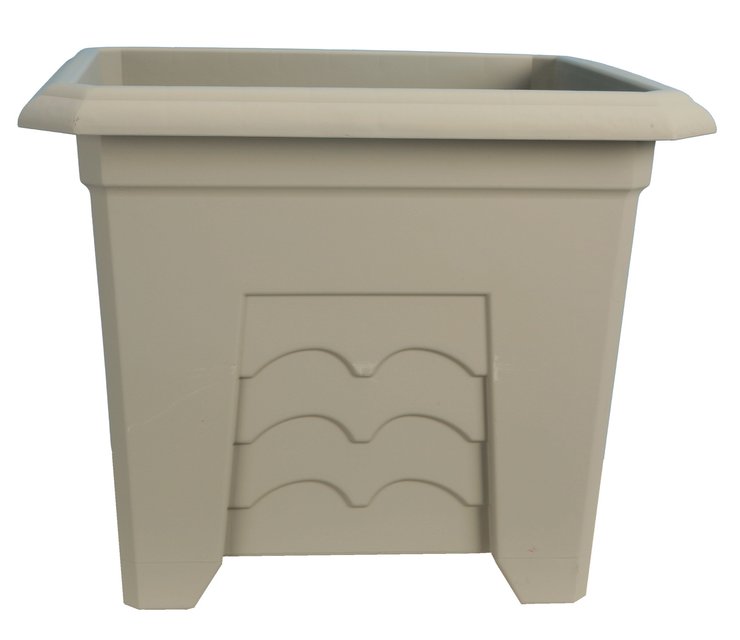 POT FLEUR RESINE TERRISSIMA 39 X 39 HAUT 31 TAUPE