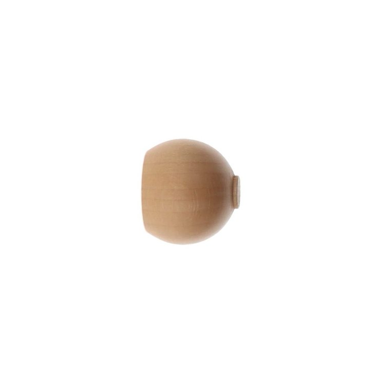 EMBOUT BOULE D.28CM NATUREL VERNIS X2PIECES