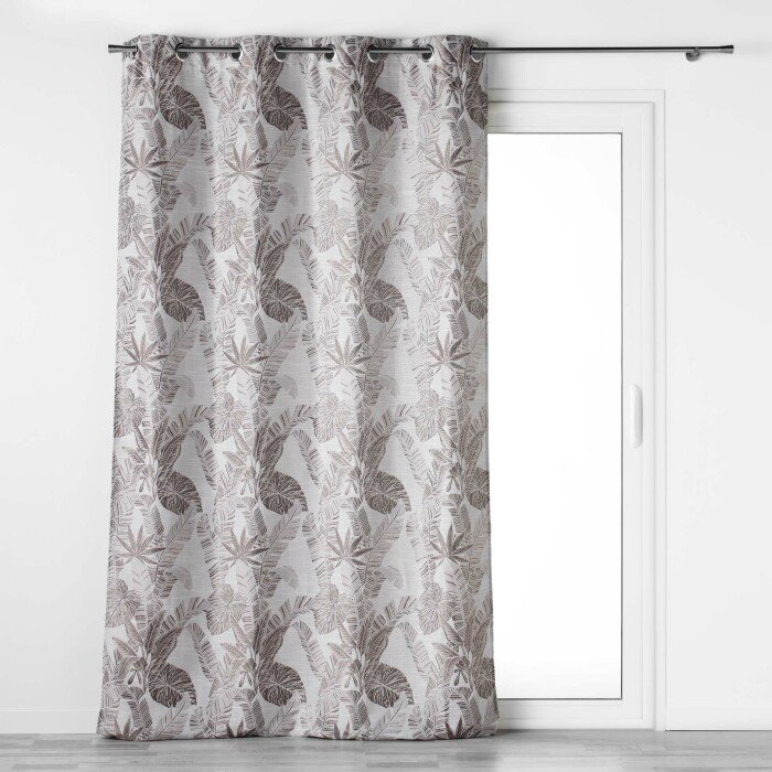 RIDEAU A OEILLETS 140X260CM JACQUARD FAGGY TAUPE