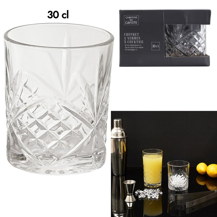 VERRE COCKTAIL 4 PIECES 34CL