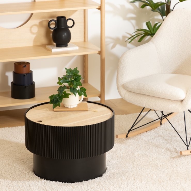 TABLE BASSE COFFRE ENOLA NOIR