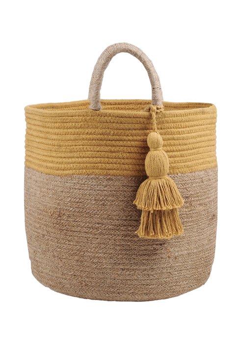 MAORI SAC DECO MOUTARDE D.30X30CM