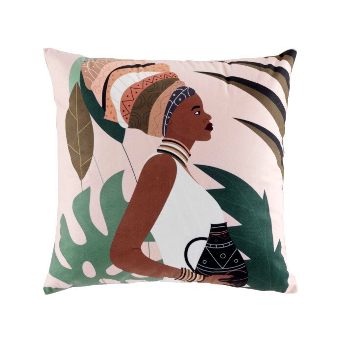 COUSSIN 45 X 45 CM VELOURS IMPRIME LIMANI