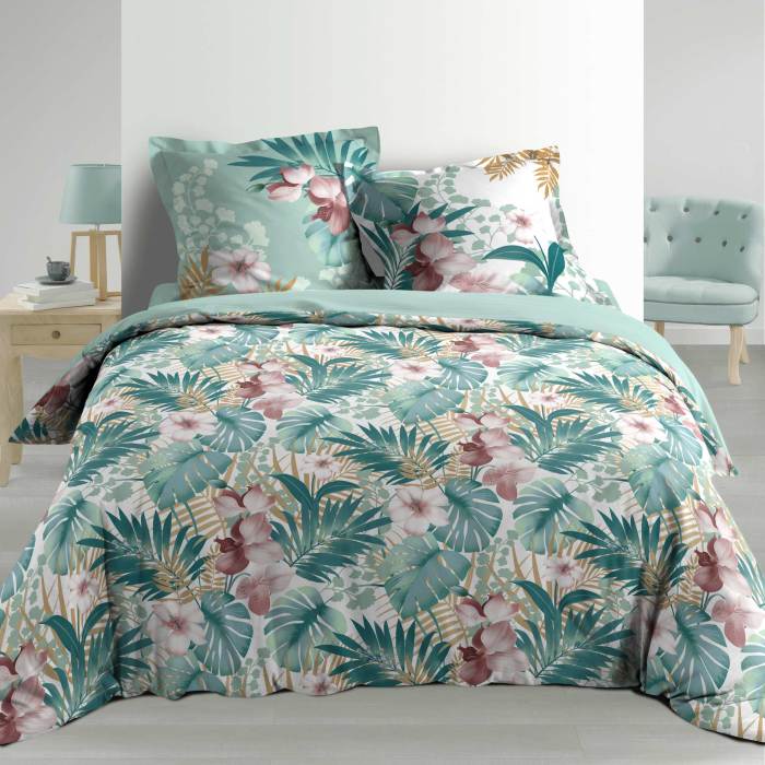 PARURE 260 X 240 CM PERCALE IMP 78 FILS ALLOVER KELLY