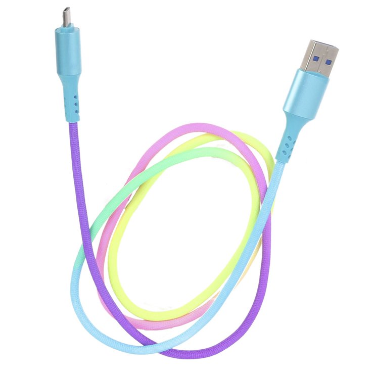 CABLE CHARGE RAPIDE 2A SYNC MICRO USB RAINBOW