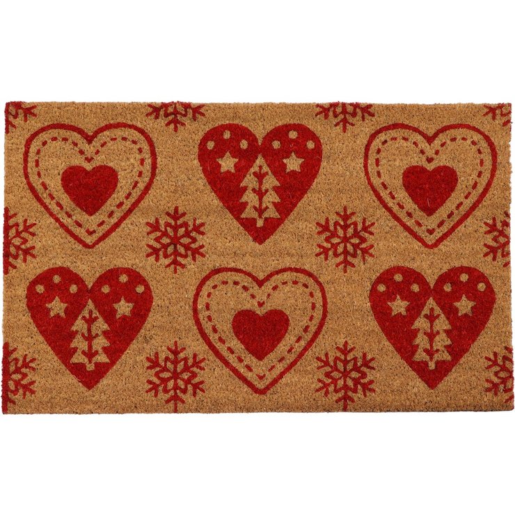 TAPIS IMPRIME 45X75CM COCO COEURS ROUGE