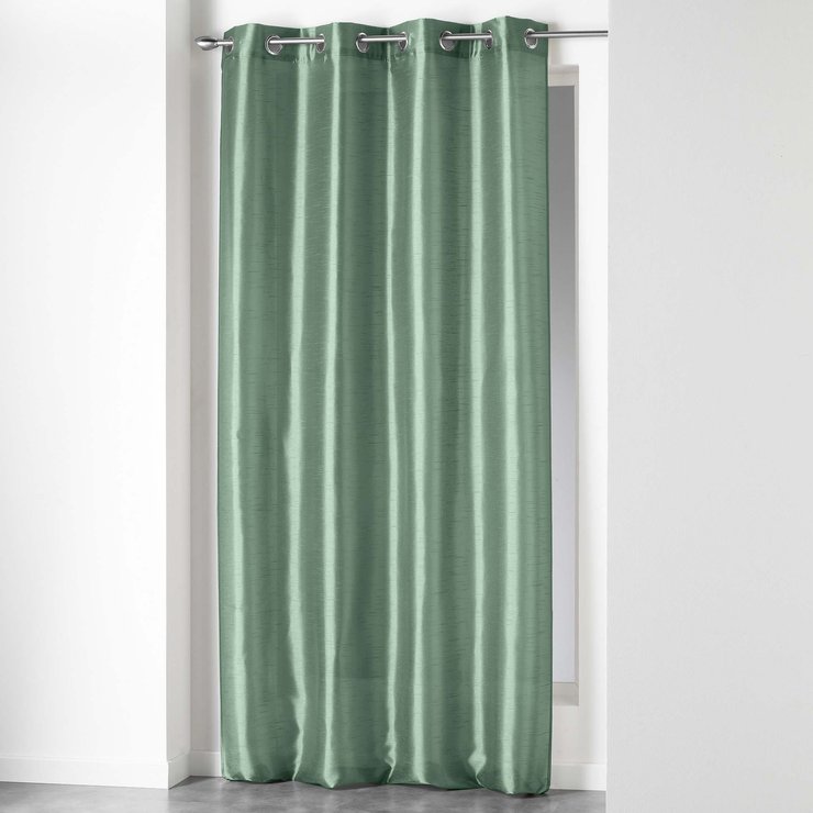 RIDEAU OEILLETS 140X240CM SHANTUNG UNI SHANA SAUGE