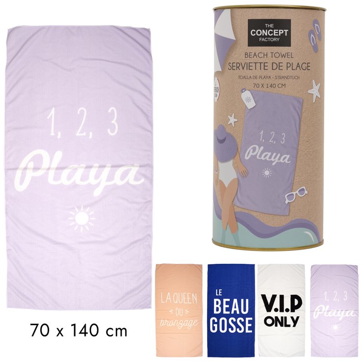 SERVIETTE DE PLAGE 70X140CM EN TUBE