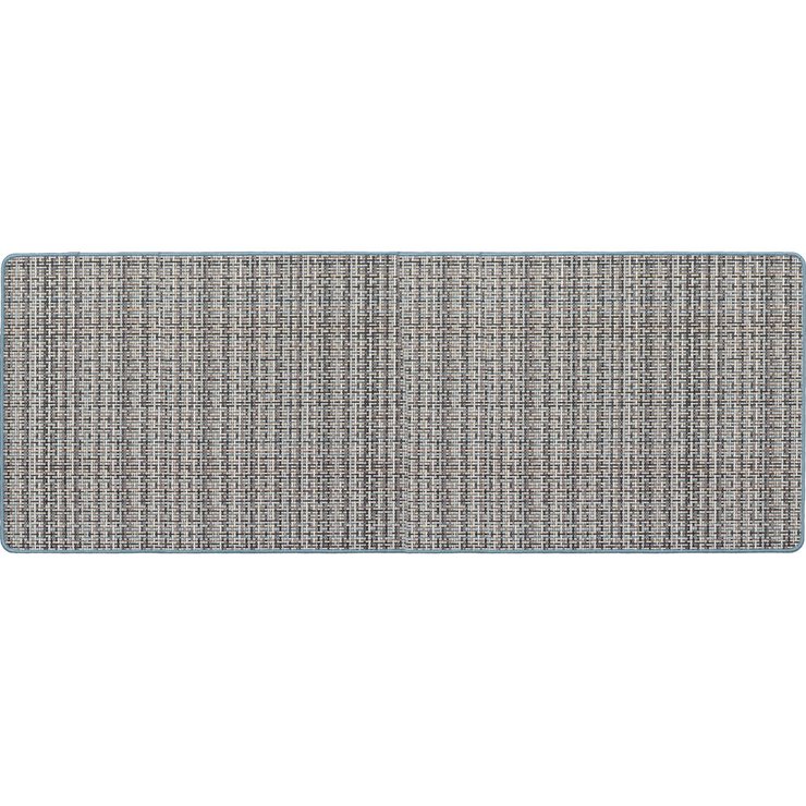 TAPIS PIXEL 45X120CM POLYESTER TISSE BLEU