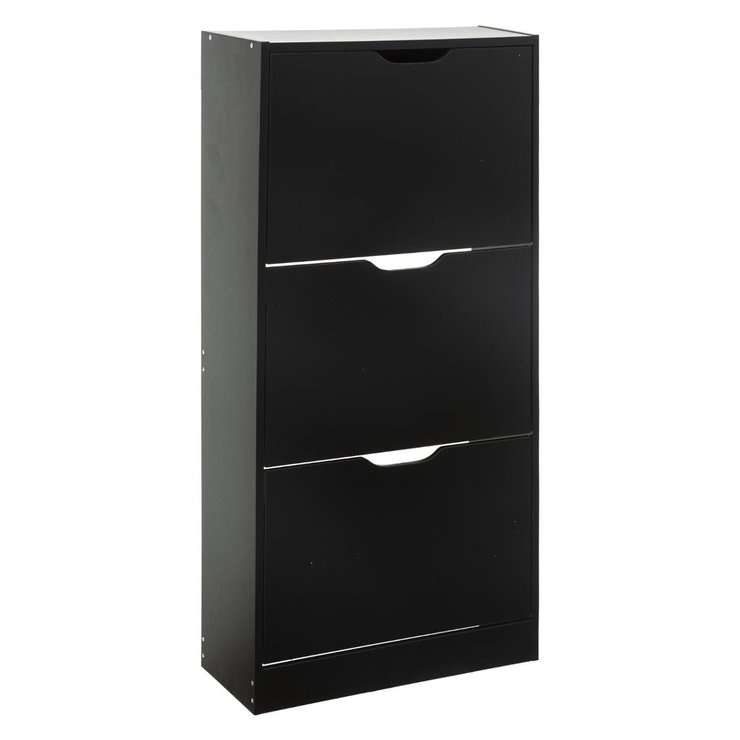 RANGE CHAUSSURES 3 TIROIRS NOIR