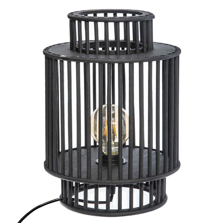 LAMPE BAMBOU NOIR SLOW H.35CM