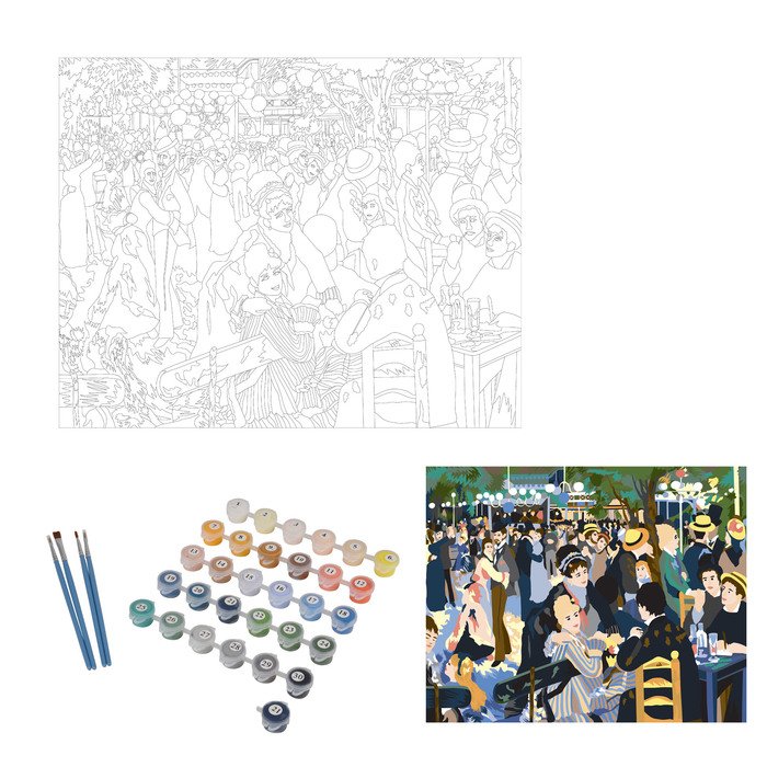 PEINTURE PAR NUMEROS LE BAL DU MOULIN DE LA GALETTE RENOIR