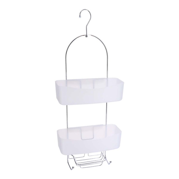 SERVITEUR METAL 2 PANIERS ET PORTE SAVON FILAIRE CHROME