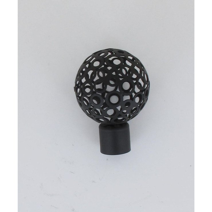 EMBOUT BOULE PERFOREE D20 X2 NOIR MAT