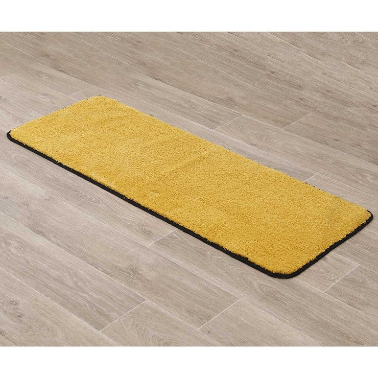 TAPIS MICROFIBRE DOUBLE VASQUE 45X120CM OCRE